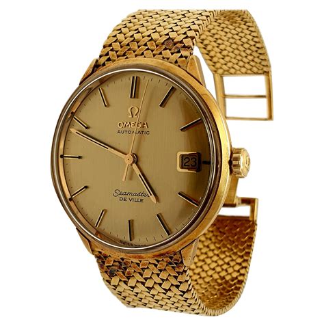 omega 18k gold watch and band|omega 18mm rubber strap.